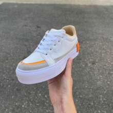 Women Casual Shoes - 白橙 - 查看 2