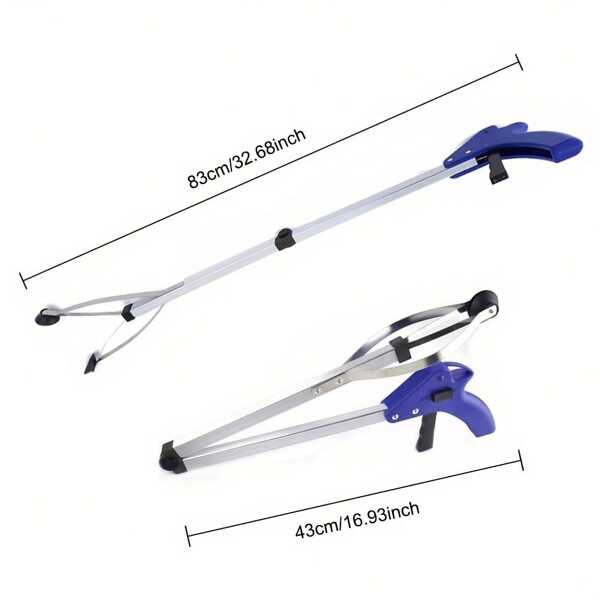 1pack Foldable Handheld Reacher, 32 Inches Long Extendable Grabber Tool