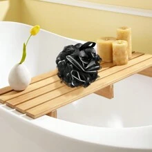 1/2/4pcs Bath Loofah Sponge Back Scrubber Shower Sponge Soft Mesh Exfoliator Pouf Shower Ball Bath Sponges For Women And Men Bath Accessories Home Bathroom Decor Fall Decor Back To School - Black - View 5