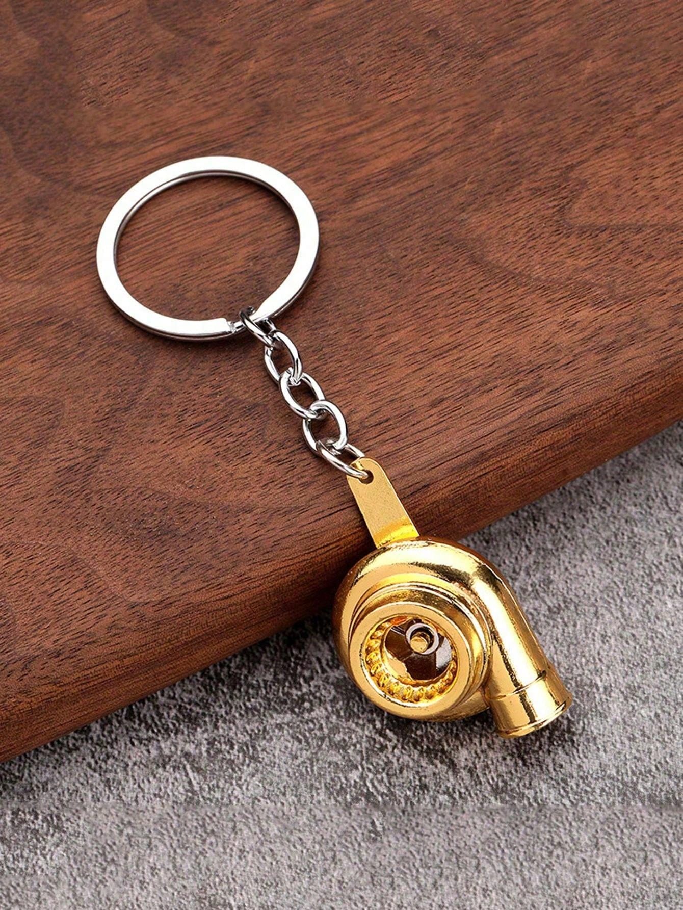 1PC Real Turbo Keychain Sleeve Bearing Spinning Turbo Key Chian Auto Part Turbine Turbocharger