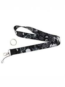 波西米亚风单件向日葵可拆卸挂绳，带身份证卡夹，黑色教师颈绳，可挂钥匙和钥匙扣，适合女士、男士、护士、教师、职员，是馈赠佳品。汽车配件包饰背包，适合学校，可爱哥特风 Y2k 包饰挂绳，带身份证夹，汽车配件包饰 - 黑色 - 查看 7