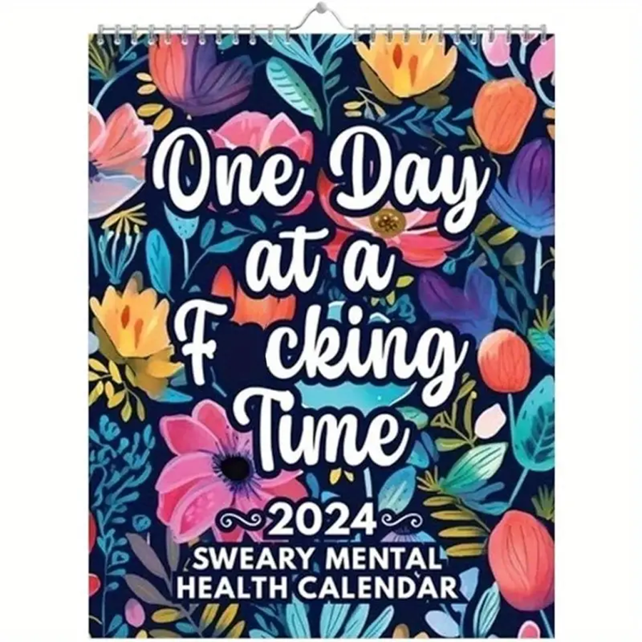 1pc Sweary Calendar 2024 Mental Health Calendar Mental Health 2024 Monthly Planner Calendar