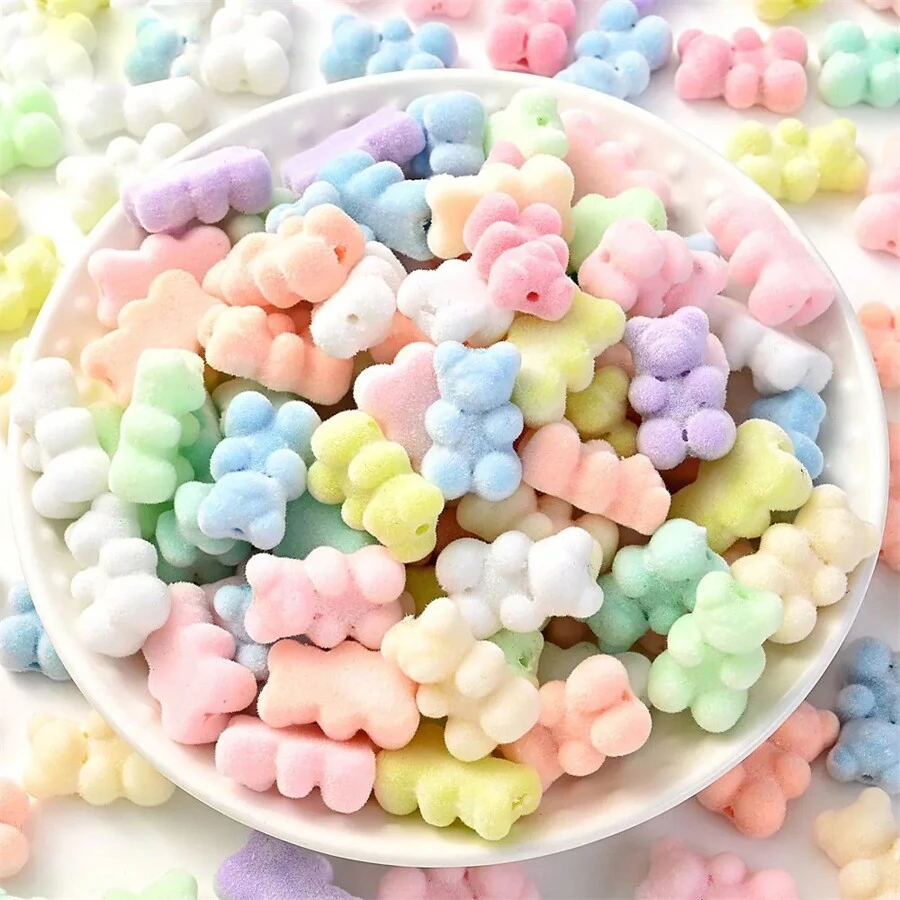 10 cái 12x18mm Đổ xô Kẹo Gấu Spacer Hạt Theo chiều dọc Lỗ Acrylic Hạt Đối với Làm đồ trang sức Vòng tay Dây chuyền DIY Hoa tai - con gấu - Xem 1