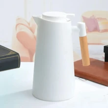 1L Thermal Coffee Tea Vacuum Flask Wooden Handle - 隨機的 - 查看 3