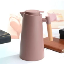 1L Thermal Coffee Tea Vacuum Flask Wooden Handle - 隨機的 - 查看 4