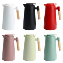 1L Thermal Coffee Tea Vacuum Flask Wooden Handle - 隨機的 - 查看 2