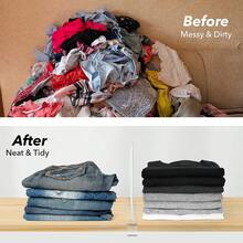 2/4/6/8/12 Piezas/set Separadores Organizadores De Ropa De Acrílico Transparente, Separador De Espacio Multifuncional - Azul y blanco - Ver 5