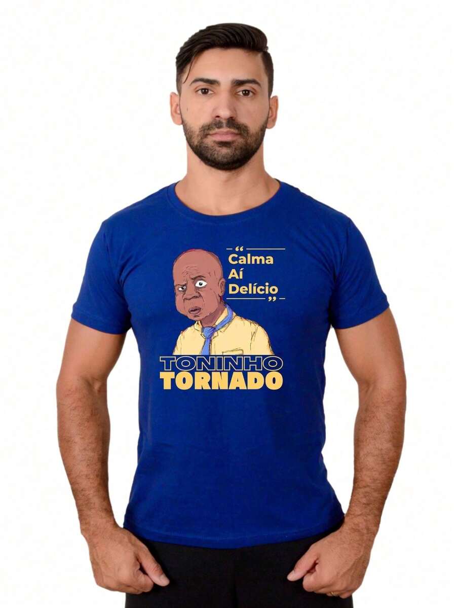 Men T-Shirts - 寶藍色 - 查看 1