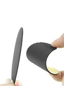 3pcs/1set Shoe Bottom Grips, Rubber Sole Anti-Slip Pads To Increase Shoe Sole Durability, High Heel Front Anti-Slip Inserts - Black - View 4