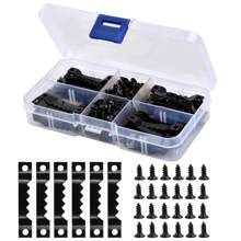 300pcs Picture Hanging Kit, Picture Hooks For Hard Walls, Picture Frame Fixings, Kits Come With Sawtooth Hangers And Screws, Fit For Fixing Photo Frames Signs Wall Clocks Painting Craft, With Box - Black - View 8