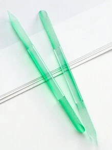 HMQ beauty 1 件裝美甲雙頭磨砂水晶棒指甲銼奈米玻璃銼圓柱形拋光工具美甲工具 - 綠色 - 查看 3