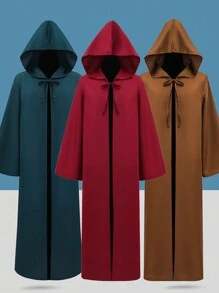 1pc Mardi Gras  Costume Jedi Cape Halloween Anakin Cloak Cosplay Costume Robe - Dark Green - View 4