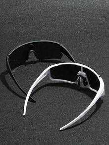 2 chiếc kính mát thời trang thể thao đạp xe Y2k quấn quanh bằng nhựa cho nam thích hợp để đeo hàng ngày, chụp ảnh, mua sắm, đạp xe, trượt tuyết, v.v. Phụ kiện kính râm đi đường, phụ kiện đi biển cho trường học - Nhiều màu - Xem 3