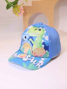 1pc Unisex Kid'S Dinosaur Printed Baseball Cap Sun Hat, For Children Aged 5-14 Years - Multicolor - View 1