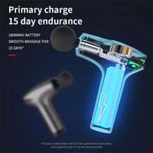 Pistola de masaje muscular profesional para relajar y aliviar el dolor. - Gris - Ver 7