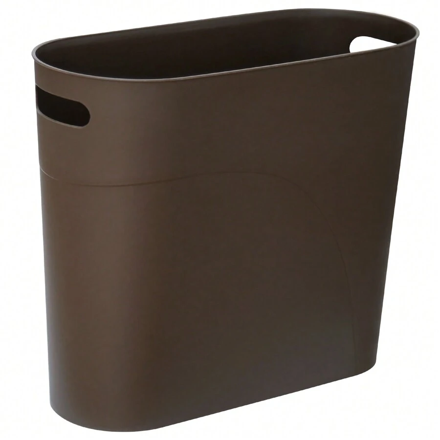 Cesto De Basura De Plástico Rectangular Pequeño, Con Capacidad De 3 Galones, Contenedor De Basura - Café integral - Ver 1