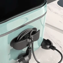 1pc Power Cord Organizer For Kitchen Storage, Wire Cable Winder Clip, Plug Holder, Cord Management, Home And Office - Black - View 6