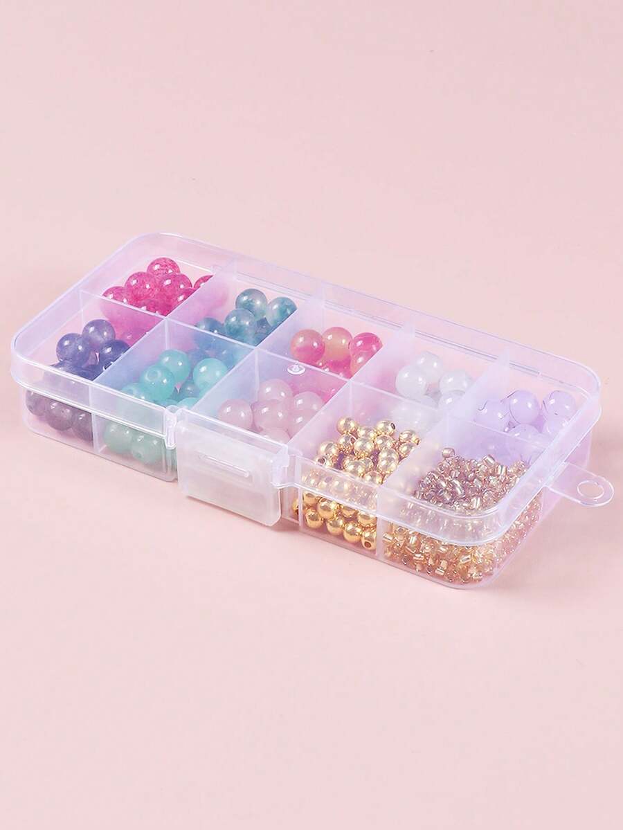 1入組8mm/10mm透明彩色玻璃珠手鍊製作diy套件,可愛手鍊項鍊珠寶製作套件適合女孩,diy漸變氣泡珠寶,生日禮物 - C-beads 10mm - 查看 1