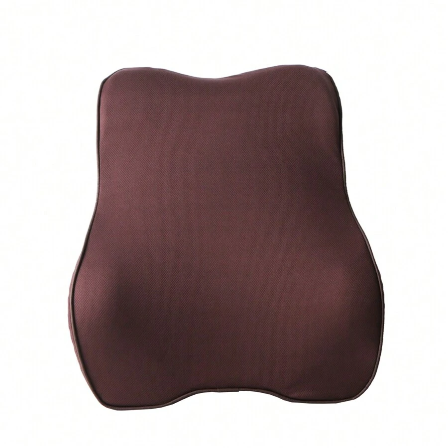 O SHI CAR 1pc Universal Car Seat Lumbar Support With Memory Foam - Brown - View 1