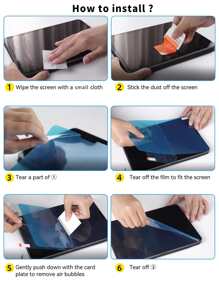 2 件纸感屏幕保护膜适用于 iPad 2024 / Redmi Pad Se / Mi Pad / HONOR Pad，绘图纸状膜适用于三星 Galaxy Tab，高灵敏度软膜适用于 Mate Pad Air，防眩光礼物，适合生日、家人、朋友的 Pad 屏幕保护膜，Pad 配件防水防震防摔防摔防刮防指纹全覆盖 - 2 pieces - 查看 3