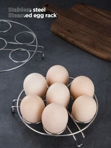 加厚不鏽鋼蒸架、多功能高低腳蒸籠、蒸菜砂鍋、耐熱架、單層可堆疊、七蛋蒸架、家用廚房蒸籠烹飪配件等。 - 銀色 - 查看 2