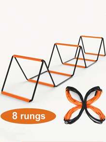 1个可折叠敏捷梯，蝴蝶形设计，适用于足球/足球步法训练，含收纳袋（颜色随机）