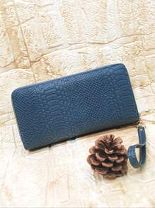 MINGYOU Vintage Snake Patterned Multilayer Zipper Closure Clutch & Phone Bag Women Crocodile For Women Wallet Purse Wallet Long Wallet Wristlet Wallet