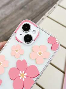 1 Piece Of Painted Flower Printed Mobile Phone Soft Case Compatible With IPhone/Samsung Mobile Phones