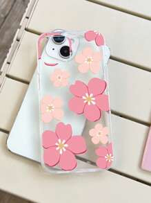 1 Piece Of Painted Flower Printed Mobile Phone Soft Case Compatible With IPhone/Samsung Mobile Phones