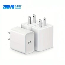 1-3 Pcs USB-C 20W Fast Charger, Compatible With IPhone Series, Suitable For Travel, Office, Dorm, And Home Adapter Nan Fast Charging