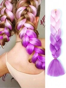 Two Color Synthetic Hair Big Braid Wholesale Jumbo Braid Hair Extension 100g/24 Inch - Multicolor - View 1
