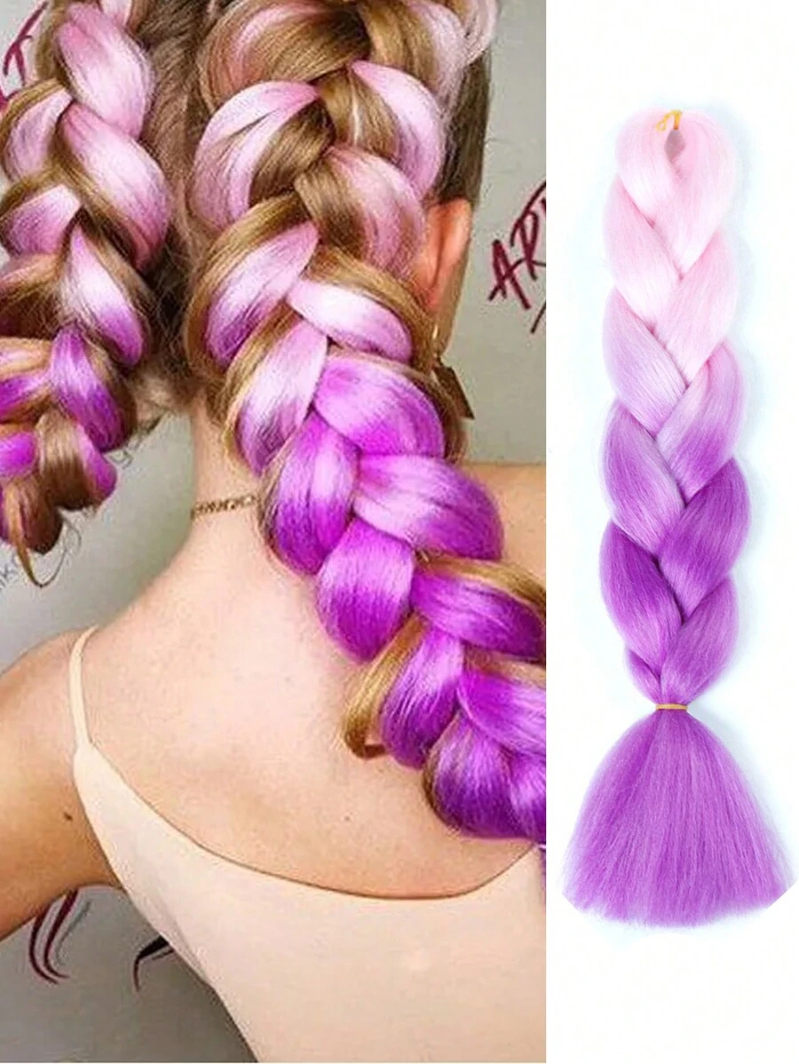Two Color Synthetic Hair Big Braid Wholesale Jumbo Braid Hair Extension 100g/24 Inch - Multicolor - View 1