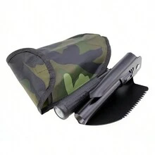 1 件装多功能折叠铲，适用于应急救援、钓鱼、园艺、户外探险设备、园林工具、园艺工具 - 軍綠色 - 查看 10