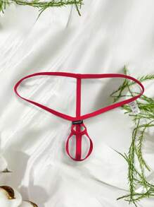 Men Sexy Elastic Breathable Jockstrap Underwear With Front Middle Ring Hole