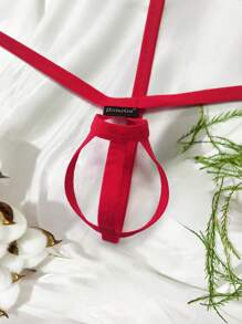 Men Sexy Elastic Breathable Jockstrap Underwear With Front Middle Ring Hole