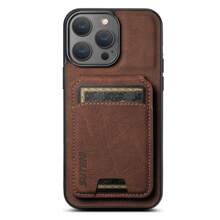 Suteni PU Leather Stand Phone Case Card Holder Wallet Phone Case Compatible With IPhone 16 Pro Max 15 Plus 14 13 12 11 For Galaxy S25 S24 Ultra S23 S22 For Pixel 9 Pro XL 8A 7 /Black/Brown/Blue/Purple/Pink