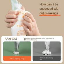 烘焙裝飾袋口全套嬰兒模具一次加厚輔食工具蛋糕融豆擠奶油袋【裝飾袋100個】 - 彩色 - 查看 5