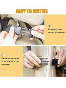 Car Seat Organizer, Car Backseat Storage Organizer, Universal Travel Storage Bag With Cup Holder And Foot Mat - Black - View 4