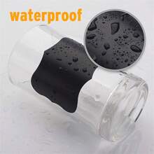 1 Roll Of 120pcs Black Reusable Waterproof Label Stickers With Wavy Edge, Suitable For Containers, Jars, Spices, Food Preservation In Kitchen, Dining Room