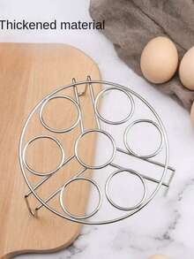 加厚不鏽鋼蒸架、多功能高低腳蒸籠、蒸菜砂鍋、耐熱架、單層可堆疊、七蛋蒸架、家用廚房蒸籠烹飪配件等。 - 銀色 - 查看 4