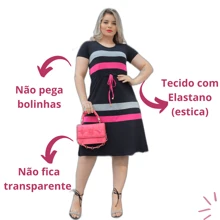Women Dresses - Black With Pink - View 2