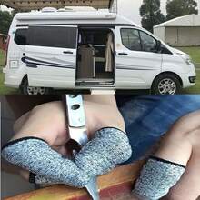 5入組,5級防切割手指套裝,拾取器,拇指刀,廚房切割雕刻保護手指套,hppe製造 - 灰色 - 查看 3