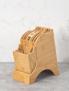 1pc Knife Holder For Kitchen, Home Magnetic Knife Storage - Yellow - View 6