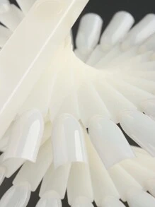 36pcs Nail Tips Display Stand Diy Nail Art Showing Shelf Gel Nail Polish Color Card Spiral Display Stand Shelf Rotating Tip - Apricot - View 2