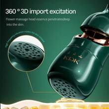 KDK Four-Dimensional Multi-Functional Lifting And Tightening Massage Introduction Instrument Facial Vibration High-Frequency Three-Head Ultrasonic Face Massager - Green - View 12