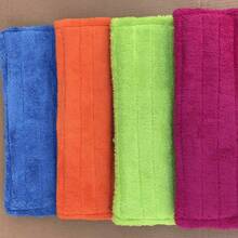 1 Cabezal De Trapeador 12 Cm * 40 Cm Terciopelo Coralino Engrosado Cabeza De Trapeador De Limpieza Plana Antiestático Sin Pelusa Lavado A Mano Cabezal De Repuesto Universal Toalla De Piso Para El Hogar