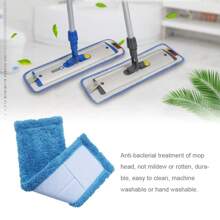 1 Cabezal De Trapeador 12 Cm * 40 Cm Terciopelo Coralino Engrosado Cabeza De Trapeador De Limpieza Plana Antiestático Sin Pelusa Lavado A Mano Cabezal De Repuesto Universal Toalla De Piso Para El Hogar
