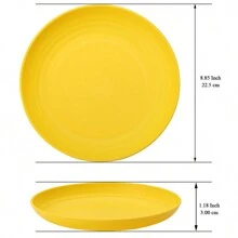 Plastic Plates Set Of 12 Pieces,9-Inch,Unbreakable Reusable Dinner Plates,Salad Plates,Pasta Plates,Light Weight Easy Carry For Picnic,Camping,Outdoor,Microwave Safe Dishwasher Safe - 1.Mutil Color - View 2