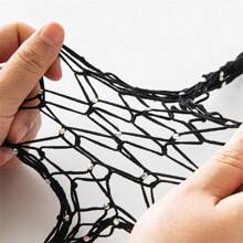 Women's Sexy Limestone Fishnet & Crystal Sheer Stockings, Rhinestone Decoration, Fishnet Tights For Ladies - Black and White - View 6