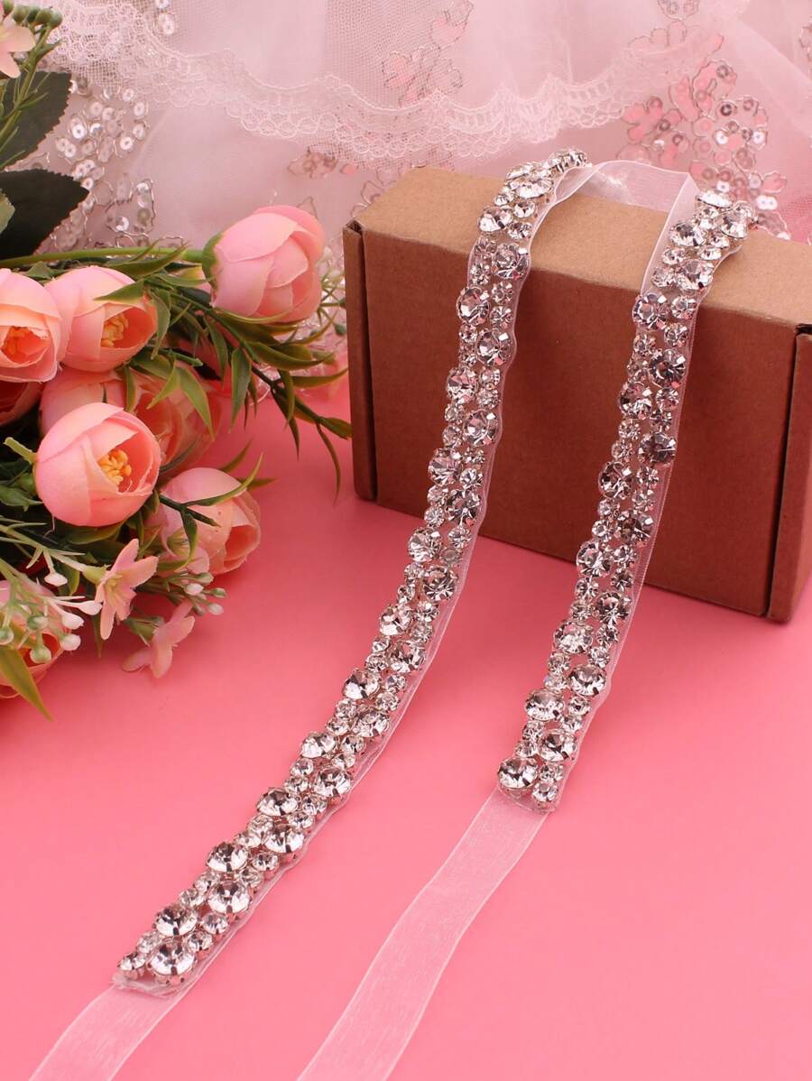 1 chiếc thắt lưng cưới sang trọng đính đá và hợp kim, phụ kiện váy phù dâu. Phụ kiện ngày Valentine. - Trong sáng - Xem 1